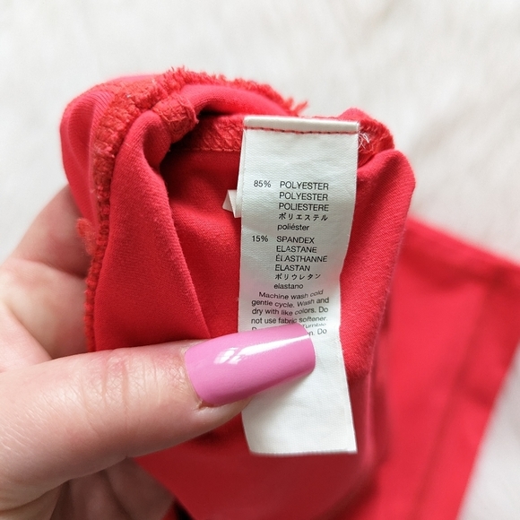 GAP bright coral pink athletic workout leggings with pockets size L - Picture 6 of 7